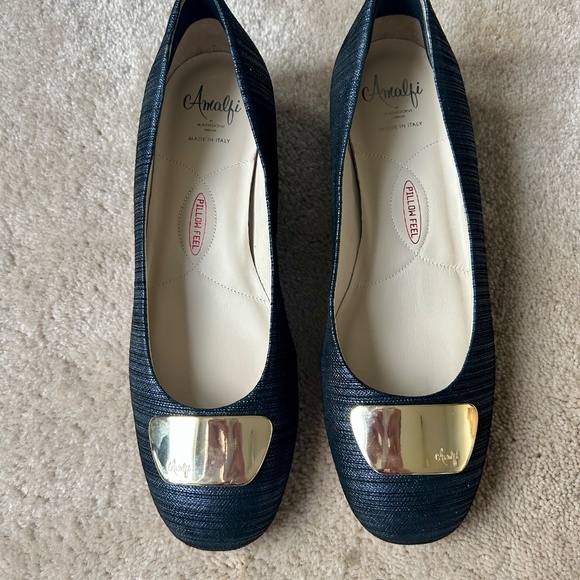 *NEW* RANGONI FIRENZE  Size 10 Narrow Amalfi “Mito” Pump Orn Blu Jean - Picture 3 of 6